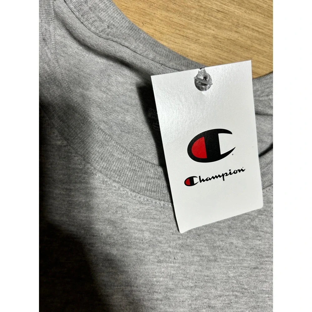Champion Classic Graphic Tee Men 2XL Oxford‎ Gray Script Logo GT23H 5860F8 806 - Picture 4 of 8